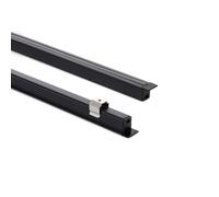 LEDKIA Profilé Aluminium Encastré 2 m pour Rubans LED jusqu'à 6 mm Noir 2 m