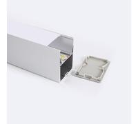 LEDKIA Profilé Aluminium Suspendu 2 m pour Rubans LED jusqu'à 22 mm 2 m