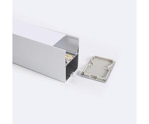 LEDKIA Profilé Aluminium Suspendu 2 m pour Rubans LED jusqu'à 22 mm 2 m