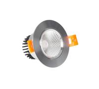 LEDKIA Spot Downlight LED 7W Rond COB CRI90 Coupe Ø 70 mm Argentée No Flick