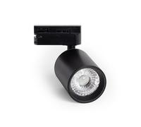 LEDKIA Spot LED sur Rail Monophasé 10W Mallet Dimmable Noir 3000K Blanc cha