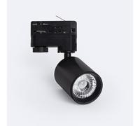 LEDKIA Spot LED sur Rail Triphasé 10W Dimmable Mallet Noir 3000K Blanc chau