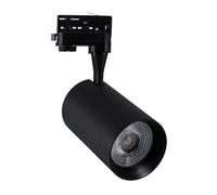 LEDKIA Spot LED sur Rail Triphasé 30W Vulcan Noir 3000K Blanc chaud