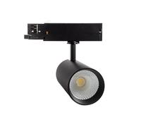 LEDKIA Spot LED sur Rail Triphasé 40W Carlo Noir 6000K Blanc froid