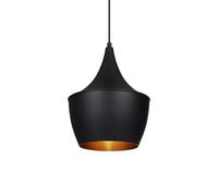 LEDKIA Suspension Aluminium Daro Noir | Design Élégant en Aluminium | Compatible Ampoule E27 (Non Incluse) | Hauteur Réglable | IP20 Intérieur