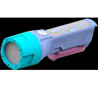 Ledlenser KIDBEAM4, lampe de poche LED sûre et robuste pour les enfants, éclaire en quatre, clip intégré, fonction d'arrêt automatique pour éviter les situations d'urgence (violet)