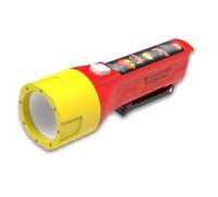 Ledlenser KIDBEAM4 Lampe torche pour enfants, Piles AAA, Motif Pompier | Léger (72 g), arrêt automatique, éclairage blanc et RGB, clip de poche, IP54, pour camping, lecture, cadeau pour enfants