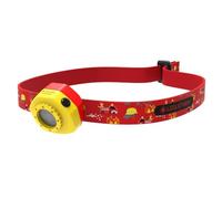 Ledlenser KIDLED4R - Lampe frontale pour enfants rechargeable, 3 couleurs LED, rouge pompier, légère, fonction d'arrêt automatique, clip pour sac à dos - Idéale pour lire, camper, cadeau pour enfants