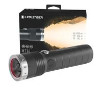 Ledlenser Lampe de Poche LED MT14 d'extérieur, Batterie Lithium 26650 Rechargeable, 1000 lumens, portée de 320m, autonomie maximale de 192h, Interrupteur Frontal, Utilisation à Une Main