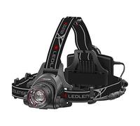 Ledlenser Lampe frontale LED H14R.2, rechargeable batterie lithium, 1000 lumens, également utilisable 4 piles AA, variable en continu, portée de 300 m, câble de charge USB, Noir