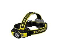 Lampe frontale professionnelle LED Ledlenser iH11R, rechargeable batterie, 1000 lumens, div. Fixations pour casque, personnalisable via application, lumière rouge/verte/bleue, artisan
