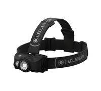 Lampe Frontale LED MH8 d'extérieur, Noir, Rechargeable Batterie, 600 lumens, autonomie maximale de 60h, lumière Rouge, Verte, Bleue, Peut fonctionner 2 Piles AA, Verrouillage de Transport, Chasse