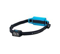 Ledlenser NEO5R lampe frontale rechargeable LED pour le running, 600 lm, lampe de course avec feu arrière rouge, bandeau réfléchissant, sangle pectorale, tête de lampe pivotante, Bleu