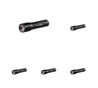 Ledlenser P7 rechargeable | 2017 Gen 1 | lampe de poche | focalisable | avec accu | 1000 lumens | 210 mètres d'éclairage | 40 heures d'autonomie | noir (Lot de 5)