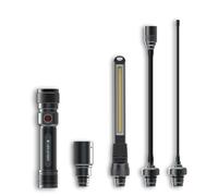 Ledlenser Workers Friend Lampe torche rechargeable 4-1 Lampe de travail | 280lm, 4 embouts, autonomie jusqu'à 5,5 h, magnétique, flexible, pour le bricolage, l'atelier, le garage et la mécanique