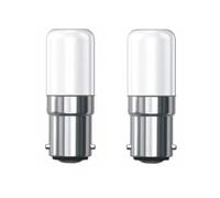 LEDLOCLB 2w E12 E14 Led Refrigerator Light Bulb, 8×2835smd,200lm,ac110-130v/220-240v,360° Mini Corn Bulb for Fridge, Range Hood,appliance Lighting,pack of 2(BA15D 2W 110V/White 6500K)