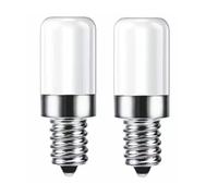 LEDLOCLB 2w E12 E14 Led Refrigerator Light Bulb, 8×2835smd,200lm,ac110-130v/220-240v,360° Mini Corn Bulb for Fridge, Range Hood,appliance Lighting,pack of 2(E12 2W 110V/Warm White 3000K)