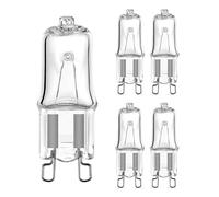 LEDLOCLB Ampoule Halogène G9 Pour Micro-ondes Et Four, Variable, Blanc Chaud 2800K, 480LM, Lampe De Remplacement, 5 Pièces,60W,220V 5 Pièces