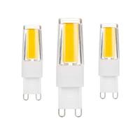 LEDLOCLB Ampoule LED G9 Super Brillante 4W 6WCOB, Adaptée À L'éclairage Domestique, 3 Pièces,Blanc Chaud,6W-110V