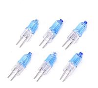 LEDLOCLB Mini Ampoule Halogène G4, Blanc Chaud, DC 12V, 20W, Lustre En Cristal, Projecteur, Capsule, Lampe À Économie D'énergie, 1 Pièces,Bleu 6 Pièces
