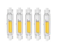 LEDLOCLB R7S LED 78mm Dimmable Bulb,10W/15W Flicker-Free,360° Beam Dual-Ended Bulb,Halogen Replacement 5pcs(4000K 230V 15W)