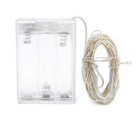 LEDLUX Chaîne LED à batterie avec fil de cuivre guirlande lumineuse IP67 4,5 V lumières décoratives Noël fêtes