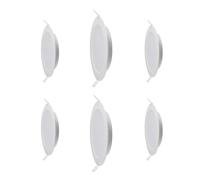 LEDLUX FP0118C Lot de 6 spots encastrables à LED pour plafond, en plâtre, rond, 18 W, diamètre 225 mm, trou 210 mm (blanc chaud 3000 K)