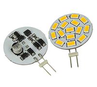 LEDLUX G4 ampoules LED 12V 24V 3.5W 350 Lumen 15 SMD 5630 10V-30V (2 PCS, Blanc Chaud 3000K)