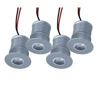 LEDLUX Lot de 4 mini spots LED encastrables 12 V 24 V 3 W 270 lm Trou Ø 30 mm Taille 35 x 35 mm Angle d'éclairage étroit 25° (Blanc froid 6000 K)