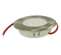 LEDLUX Mini spot LED encastrable dimmable, variateur tactile, 12 V, 24 V, 3 W, trou rond 60 mm (nickel satiné, 4 500 K)