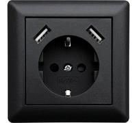 LEDmaxx USB1002 simple Prise de courant encastrable avec USB, sécurité enfants