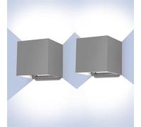 ledmo Applique Murale Exterieur Led, 20W 6000K Lampe Murale Intérieure Gris, Angle de Faisceau Réglable, Éclairage Extérieur de Façade en Aluminium, Ip65 Étanche pour Salon Chambre Escalier.