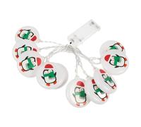 ledmomo Guirlande lumineuse de Noël 1,5 m 10 LED à suspendre en forme de pingouin de Noël à piles pour intérieur et extérieur