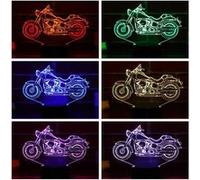 ledmomo Moto Lampe Veilleuse 3D, 3D Illusion Visual Effect Veilleuse avec 7 couleurs modifications Switch Tactile Veilleuse Décoration cadeau G