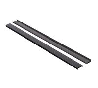 ledomec Profilé LED fin en aluminium - 14 x 7 mm - Doré - Avec couvercle - 2 m - Couvercle noir