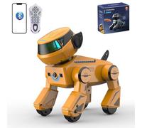 Ledovan Robot Chien - Jouet télécommandé pour Enfants de 3 à 12 Ans - Toucher interactif - Chien Robot Intelligent - Chanter et Danser - Programmation Intelligente - Pompes à Main - Orange