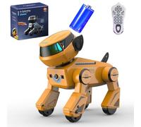 Ledovan Robot chien - Jouet télécommandé pour enfants de 3 à 12 ans - Toucher interactif - Chien robot intelligent - Chanter et danser - Programmation intelligente - Pompes à main - Orange