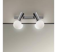 Leds-C4 Mist Applique Salle Bain 2 Lampes Chromée chromé, blanc opale