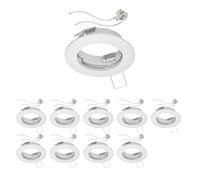 ledscom.de 10 pièces cadre d'encastrement pour plafond FERE cadre d'encastrement blanc mat (LED/halogène/MR16/50mm) incl. douille GU5.3