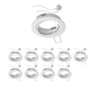 ledscom.de 10 pièces cadre d'encastrement pour plafond FERE cadre d'encastrement blanc pivotant (LED/halogène/MR16/50mm) incl. douille GU5.3