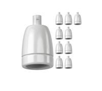 ledscom.de 10 pièces Douille E27, porcelaine, blanc, 230V AC, max. 300W