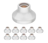 ledscom.de 10 pièces plafonnier/douille de lampe ELEKTRA, porcelaine, blanc brillant, 1x E27 max. 300W