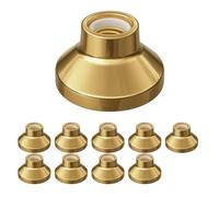 ledscom.de 10 pièces plafonnier/douille de lampe ELEKTRA, porcelaine, or brillant, 1x E27 max. 300W