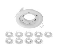 ledscom.de 10 pièces plafonnier encastré ZOBE, blanc mat, rond, 107mm Ø, 1x GX53 max. 25W