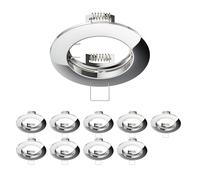 ledscom.de 10x cadre d'encastrement au plafond CIRC, rond, chrome brillant