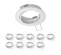 ledscom.de 10x cadre d'encastrement au plafond FERE, rond, pivotant, blanc brillant