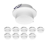 ledscom.de 10x cadre d'encastrement au plafond KRON, rond, blanc mat