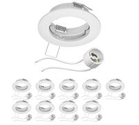 ledscom.de 10x cadre d'encastrement pour plafond FERE cadre d'encastrement blanc mat (LED/halogène/GU10/MR16/PAR16/50mm) in ouille GU10