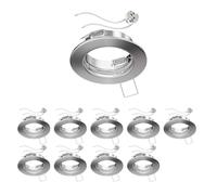 ledscom.de 10x cadre d'encastrement pour plafond FERE cadre d'encastrement chromé mat (LED/halogène/MR16/50mm) in ouille GU5.3