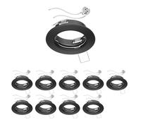 ledscom.de 10x cadre d'encastrement pour plafond FERE cadre d'encastrement noir mat (LED/halogène/MR16/50mm) in ouille GU5.3